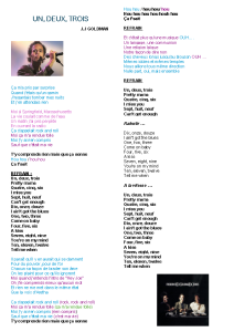 paroles un deux trois